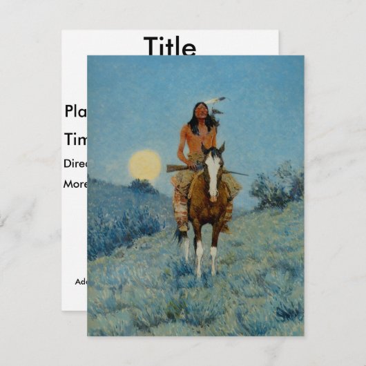 フレデリック・レミントンのアウトリエ1909 招待状 (正面/裏面)