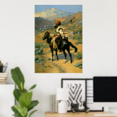 フレデリック・レミントンのインディアン・トラッパー(1889) ポスター (ホームオフィス)