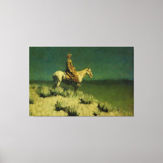 フレデリック・レミントンのナイトヘルダー（1908年頃） キャンバスプリント (正面)