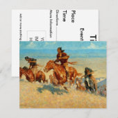 フレデリック·レミントンのバッファロー·ランナーズ（1909年） 招待状 (正面/裏面)