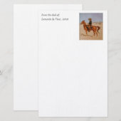 フレデリック・レミントンのパンチャー(1895) 便箋 (正面/裏面)