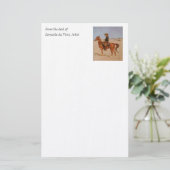 フレデリック・レミントンのパンチャー(1895) 便箋 (スタンド正面)