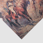 フレデリック・レミントンの西部芸術「アパッチの待ち伏せ」 薄葉紙 (詳細)