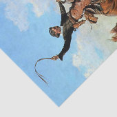 フレデリック・レミントンの西部芸術「ザ・バック・ジャンパー」 薄葉紙 (詳細)