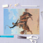 フレデリック・レミントンの西部芸術「ザ・バック・ジャンパー」 薄葉紙 (クラフト)