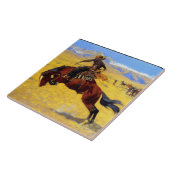 フレデリック・レミントン・アート「寒い朝が鳴る タイル (側面)