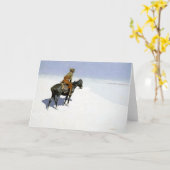 フレデリック·レミントン·ウェスタンアート「スカウト」 カード (黄色い花)