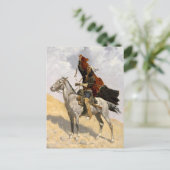 フレデリック·レミントン·ウェスタンアート「ブランケット·シグナル ポストカード (スタンド正面)