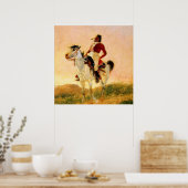 フレデリック・レミントン・ウェスタンモダン・アート「コマンチ」 ポスター (キッチン)