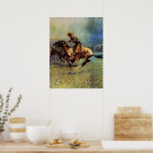 フレデリック・レミントン・ウェスタン・アート「スタンピード」 ポスター (キッチン)