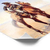 フレデリック・レミントン・ウェスタン・アート「ブラック・カバリュマン」 フォトプリント            (角)