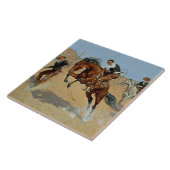 フレデリック・レミントン・ウェスタン・アート「彼を自由にする」 タイル (側面)