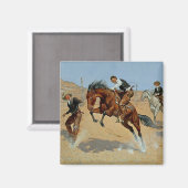 フレデリック・レミントン・ウェスタン・アート「彼を自由にする」 マグネット (正面/裏面)
