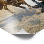 フレデリック・レミントン – 同志を助ける フォトプリント            (角)