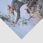 フレデリック・レミントン「平和の旗」 薄葉紙 (詳細)