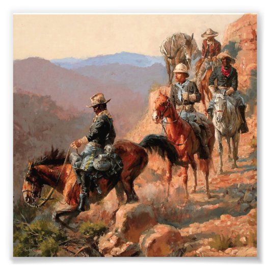 フレデリック・レミントン「第10騎兵連れ」 フォトプリント            (正面)