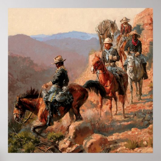 フレデリック・レミントン「第10騎兵連れ」 ポスター (正面)