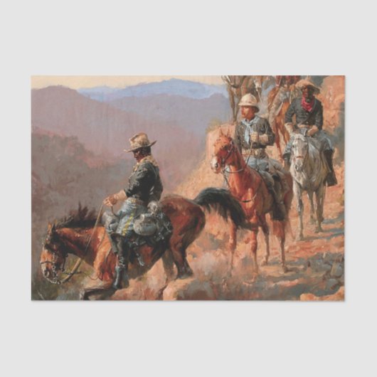フレデリック·レミントン「第10騎兵」 薄葉紙 (正面)