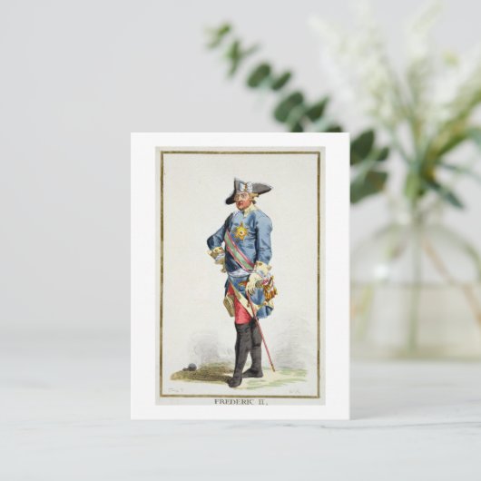フレデリックII「ザ素晴らし」(1712-86)プロシアの王 ポストカード (スタンド正面)