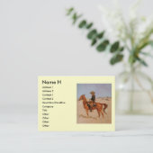 フレデリックRemingtonの穴あけ器(1895年) 名刺 (スタンド正面)