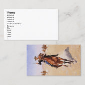 フレデリックRemington著兵士 名刺 (正面/裏面)