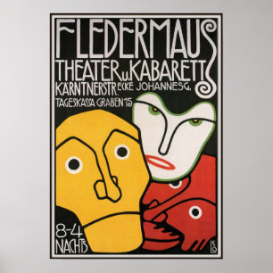 フレデルマウス劇場とキャバレー, 1907 ポスター
