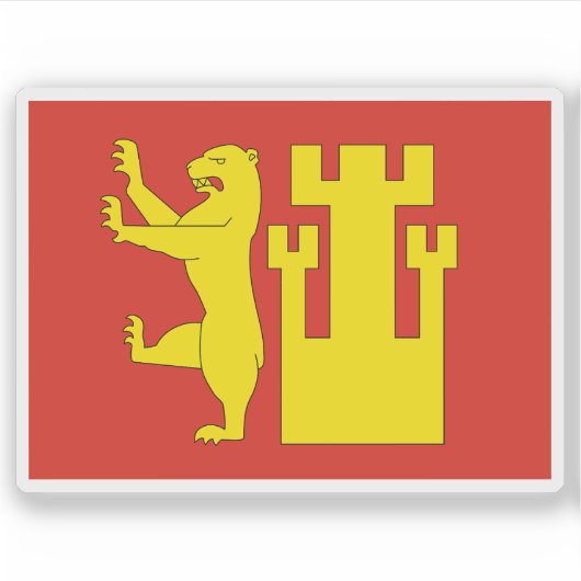 フレドリクスタッド国旗 シール (正面)