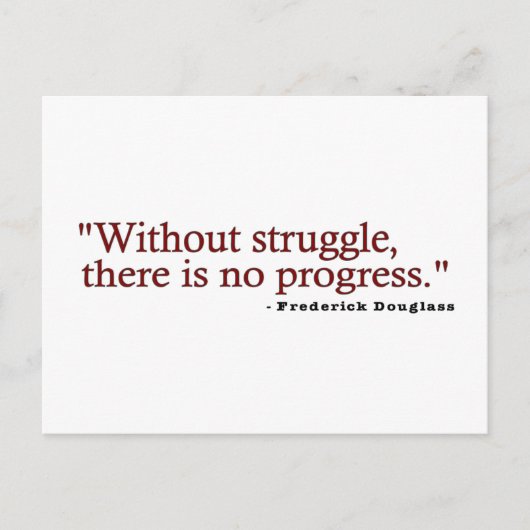 フレドリックダグラス引用文 ポストカード (正面)