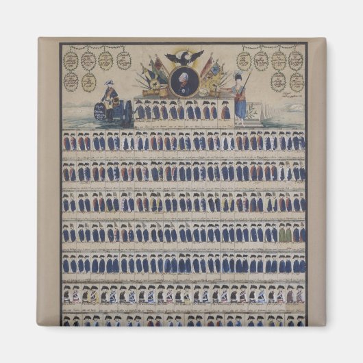 フレドリック時代のプロシアの制服 マグネット (正面)