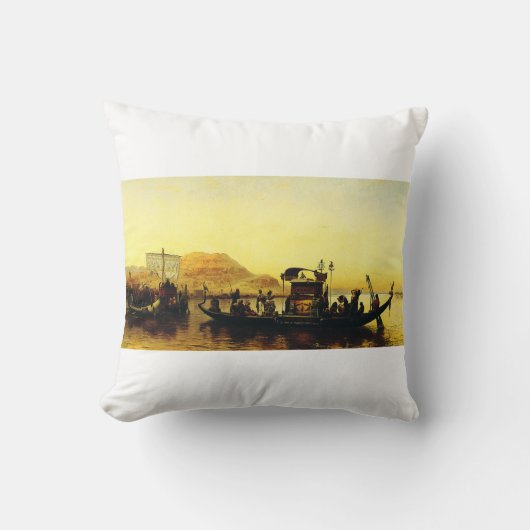 フレドリック・アーサーによるナイルでのミイラの葬儀 クッション (正面)