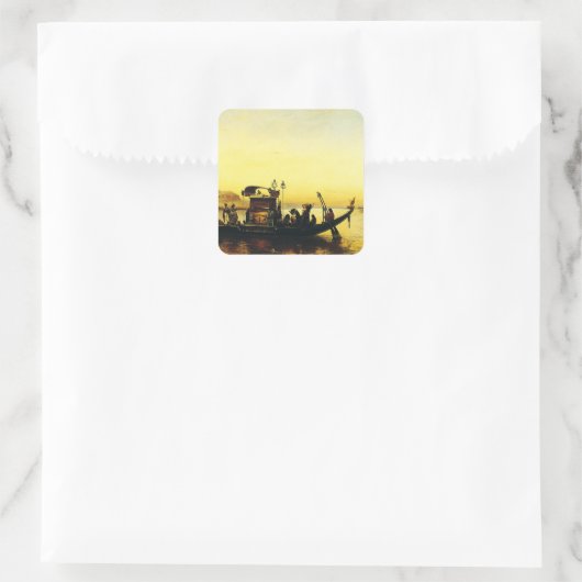 フレドリック・アーサーによるナイルでのミイラの葬儀 スクエアシール (バッグ)