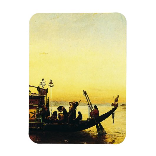 フレドリック・アーサーによるナイルでのミイラの葬儀 マグネット (縦)