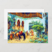 フレドリック・アーサー・ブリッジマンによる北アフリカの裁判所 ポストカード (正面/裏面)