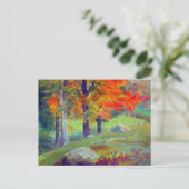 フレドリック・エドウィン教会の秋の森 ポストカード (スタンド正面)