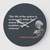 フレドリック・ダグラス引用文 ラージ壁時計 (正面)