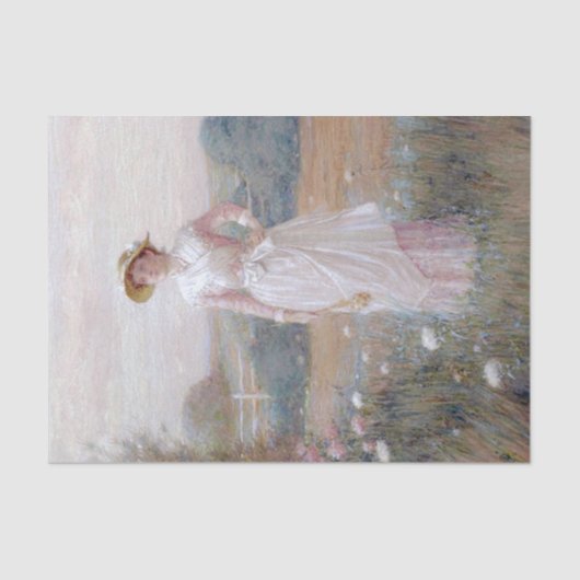 フレドリック・ディールマンの花畑の女性 薄葉紙 (正面)