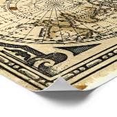 フレドリック・ド・ウィットによる1660年世界地図 ポスター (角)