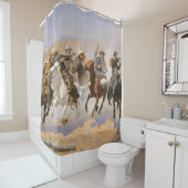 フレドリック・レミントンによる木材のためのダッシュ シャワーカーテン (インサイチュ)