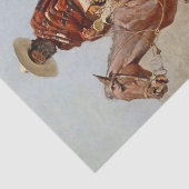 フレドリック・レミントン著「メキシコ・ヴァケロ・ホースマン」 薄葉紙 (詳細)