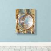 フレネルレンズ、アナカパ灯台、チャンネル諸島 キャンバスプリント (インサイチュ (ウッドフロア))