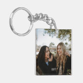 フレパーソナライズされた最高のモダンンドフォト引用文 キーホルダー (正面左)