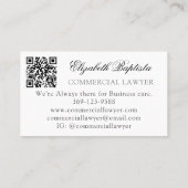 フレミエレガントッシュ・モノグラムQRコード 名刺 (裏面)