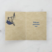 フレミングバッジ&タータンチェックパーソナライズされたカード カード (内部)