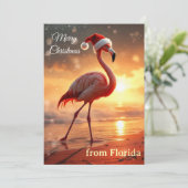 フレミンゴのクリスマス シーズンカード (スタンド正面)