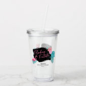 フレミンゴの独身女性が集団で素晴らしいV2 ID930 アクリルタンブラー (裏面)