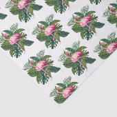 フレミンゴトロピカルリーフボタニカルパターン 薄葉紙 (詳細)