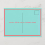 フレミンゴパーティしよう インビテーションポストカード (裏面)