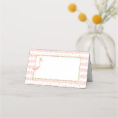 フレミンゴピンクゴールドの小さなフードテント プレイスカード (正面)