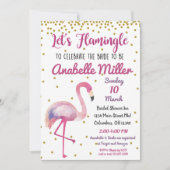 フレミンゴ ゴールド ブライダルシャワーの招待状 招待状 (正面)