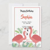 フレミンゴ トロピカル 招待状 (正面)